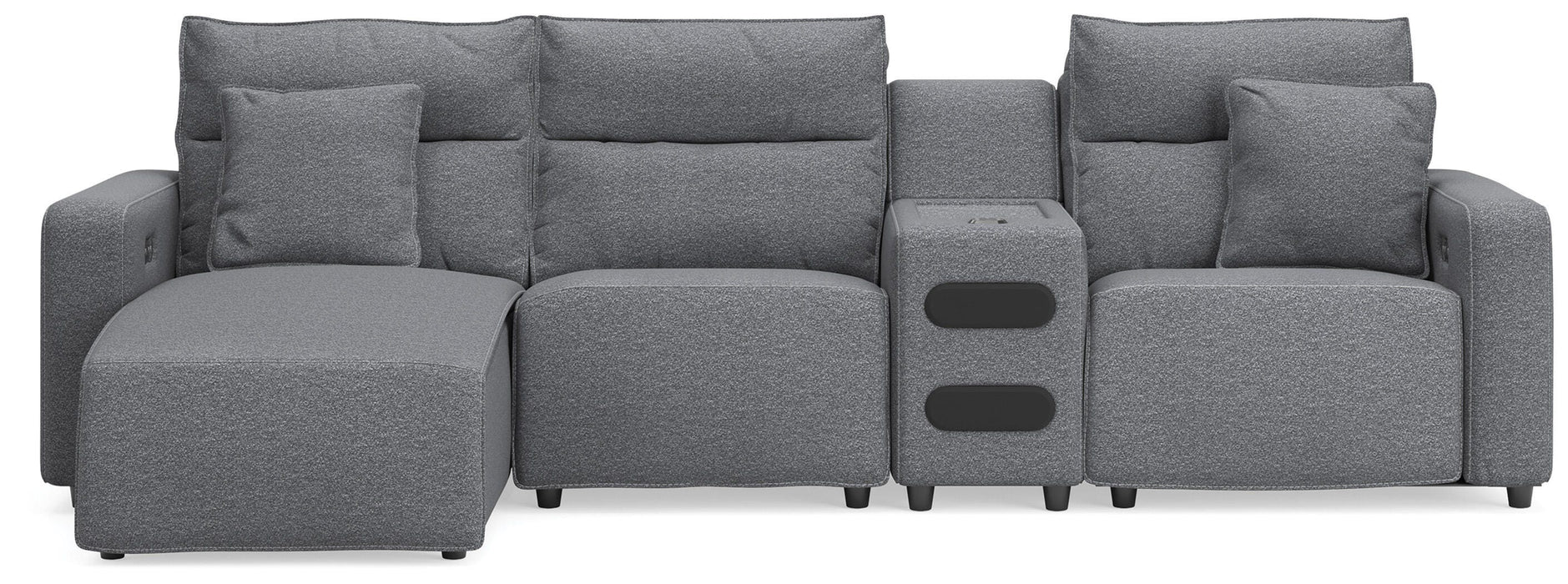 Modmax II Reclining Sectional with Chaise and Audio Console Sectional Ashley Furniture