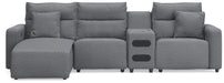 Modmax II Reclining Sectional with Chaise and Audio Console Sectional Ashley Furniture