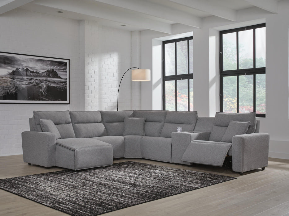 Modmax II Power Reclining Sectional with Chaise and Console Sectional Ashley Furniture