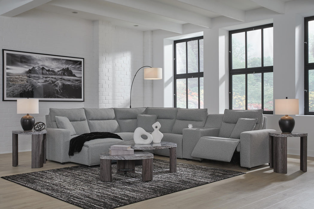 Modmax II Power Reclining Sectional with Chaise and Console Sectional Ashley Furniture