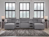 Modmax II Power Reclining Sectional with Chaise and Audio Consoles Sectional Ashley Furniture