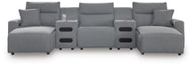 Modmax II Reclining Sectional with Double Chaise and Audio Consoles Sectional Ashley Furniture