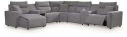 Modmax II Power Reclining Sectional with Chaise and Audio Console Sectional Ashley Furniture