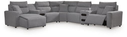 Modmax II Power Reclining Sectional with Chaise and Audio Consoles Sectional Ashley Furniture