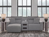 Modmax II Power Reclining Sectional with Chaise and Audio Console Sectional Ashley Furniture