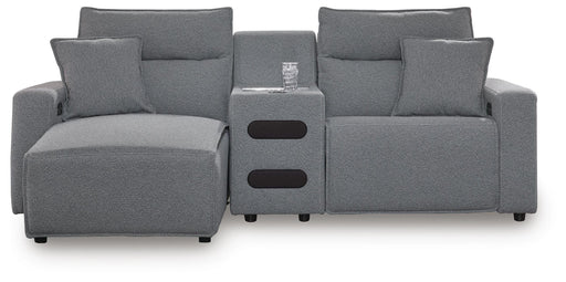 Modmax II Power Reclining Sectional with Chaise and Audio Console Sectional Ashley Furniture
