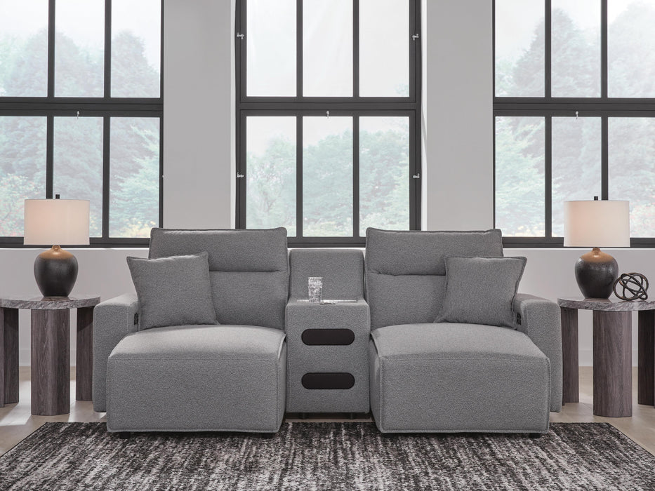 Modmax II Power Reclining Sectional with Chaise and Audio Console Sectional Ashley Furniture