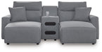 Modmax II Power Reclining Sectional with Chaise and Audio Console Sectional Ashley Furniture