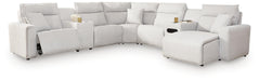 Modmax II Power Reclining Sectional with Chaise and Audio Console Sectional Ashley Furniture