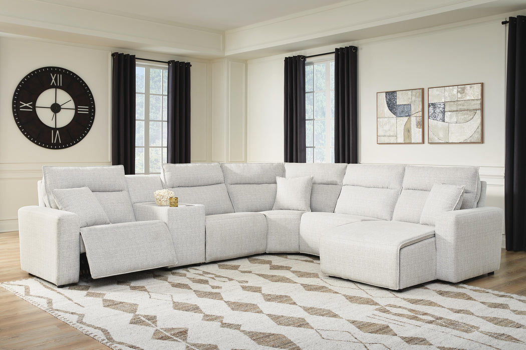 Modmax II Power Reclining Sectional with Chaise and Console Sectional Ashley Furniture