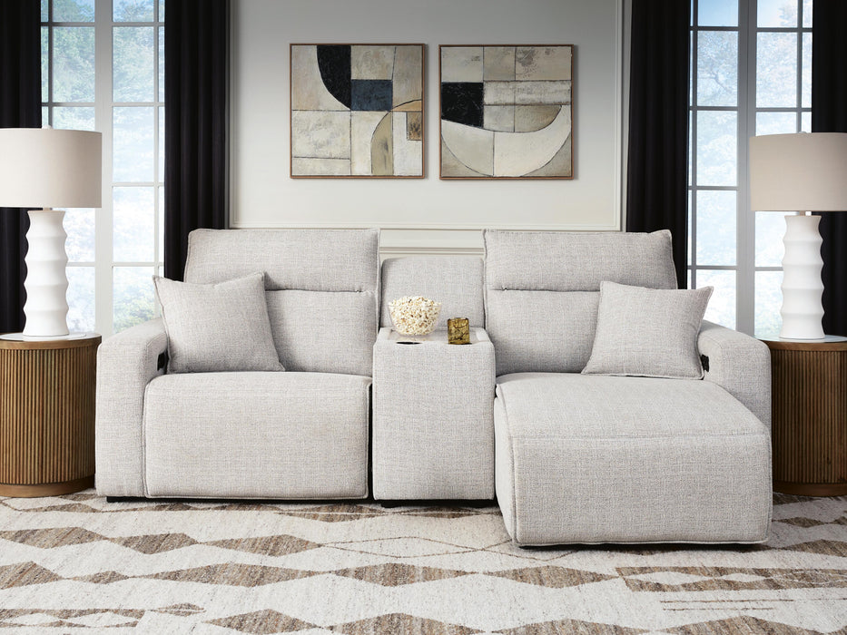 Modmax II Power Reclining Sectional with Chaise and Console Sectional Ashley Furniture