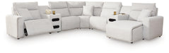 Modmax II Power Reclining Sectional with Chaise and Audio Consoles Sectional Ashley Furniture