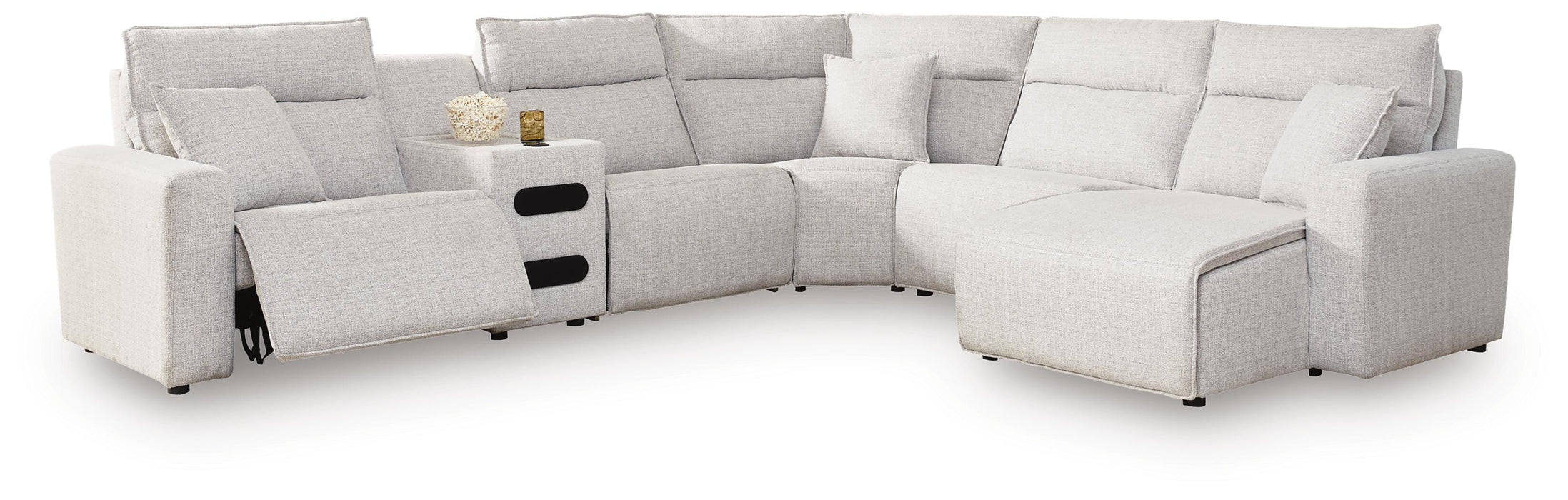 Modmax II Reclining Sectional with Chaise and Audio Console Sectional Ashley Furniture
