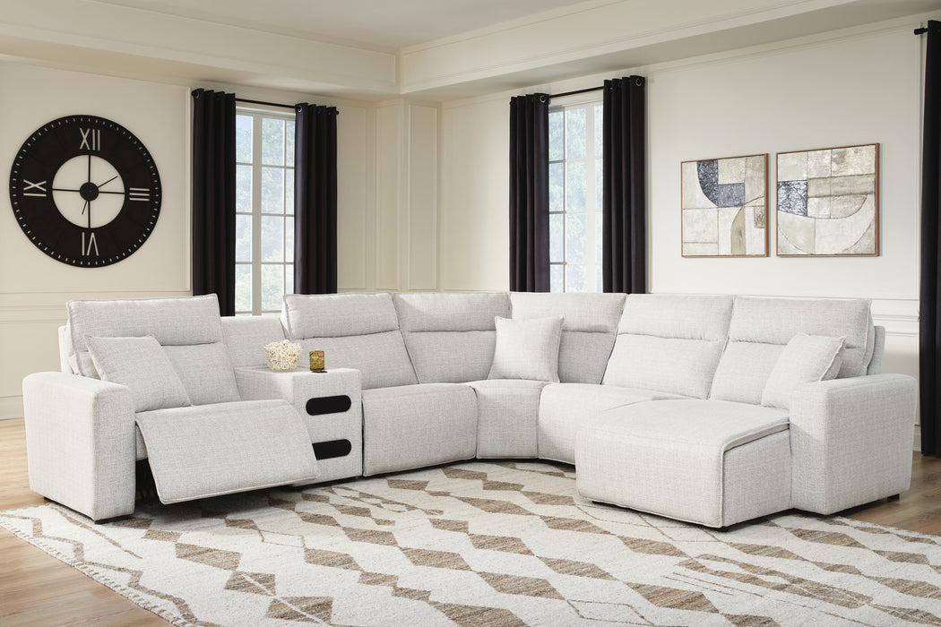 Modmax II Reclining Sectional with Chaise and Audio Console Sectional Ashley Furniture