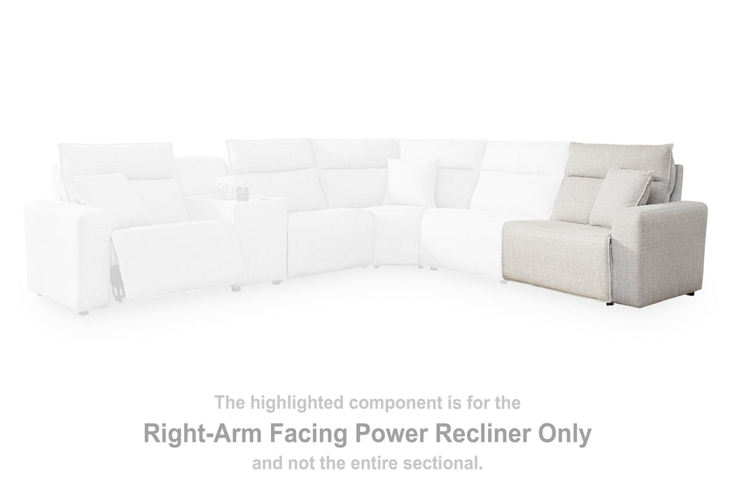 Modmax II Power Reclining Sectional with Chaise and Audio Consoles Sectional Ashley Furniture