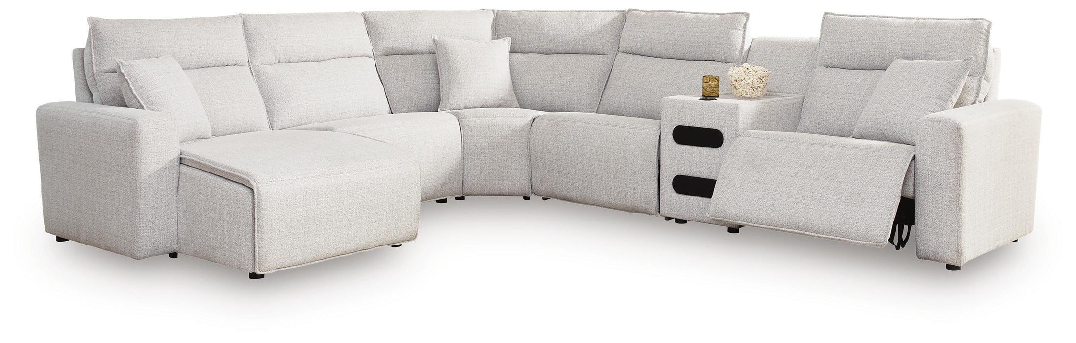 Modmax II Reclining Sectional with Chaise and Audio Console Sectional Ashley Furniture
