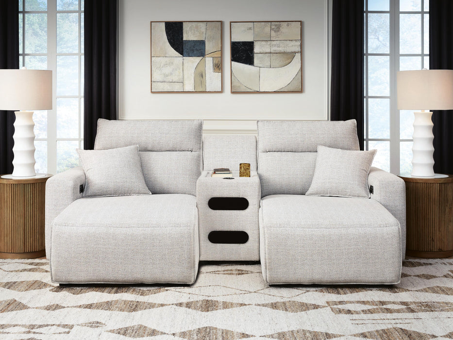 Modmax II Power Reclining Sectional with Chaise and Audio Console Sectional Ashley Furniture