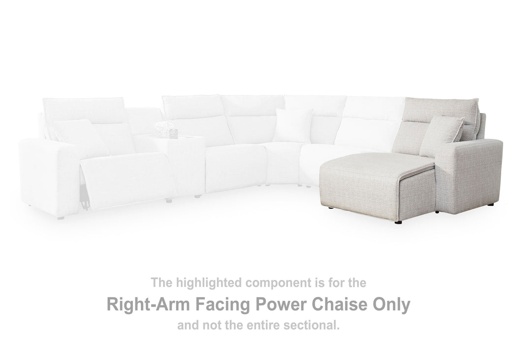 Modmax II Power Reclining Sectional with Chaise and Audio Console Sectional Ashley Furniture