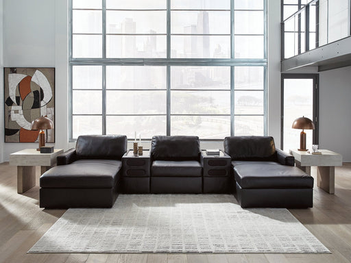 Modmax II Double Chaise Sectional with Audio Consoles - Dayton Discount Furniture