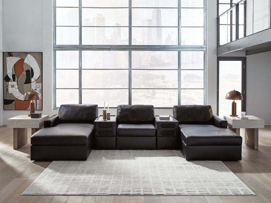 Modmax II Double Chaise Sectional with Audio Consoles - Dayton Discount Furniture