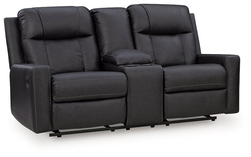 Mackmenville Reclining Loveseat with Console - Dayton Discount Furniture