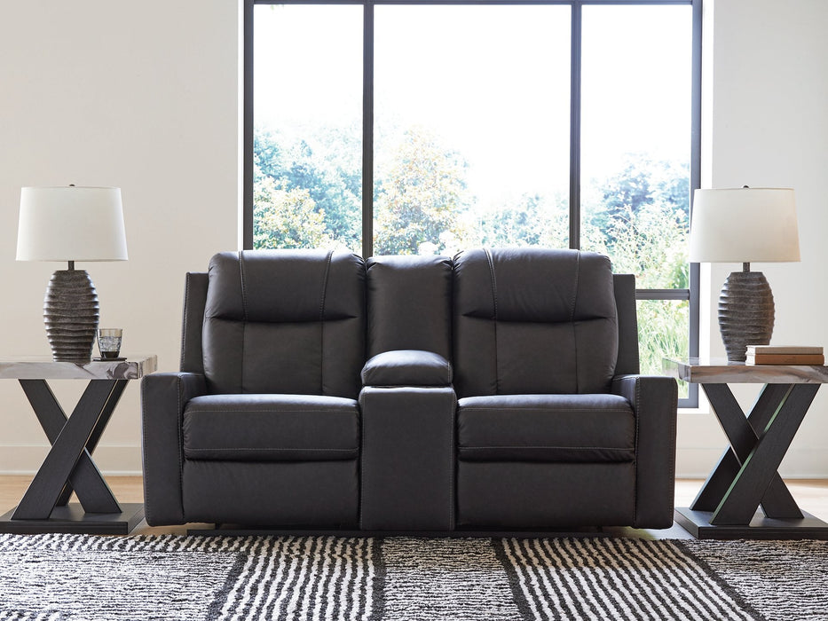Mackmenville Reclining Loveseat with Console - Dayton Discount Furniture
