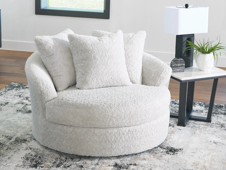 Cuddle Plush Oversized Swivel Accent Chair