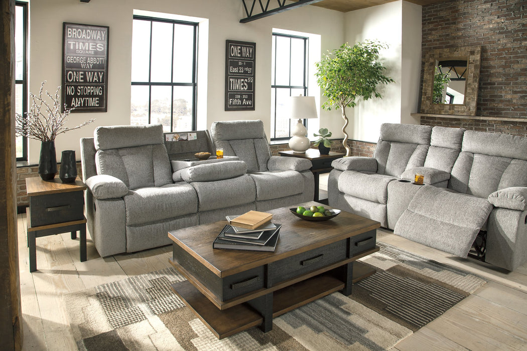 Mitchiner Reclining Sofa with Drop Down Table Sofa Ashley Furniture