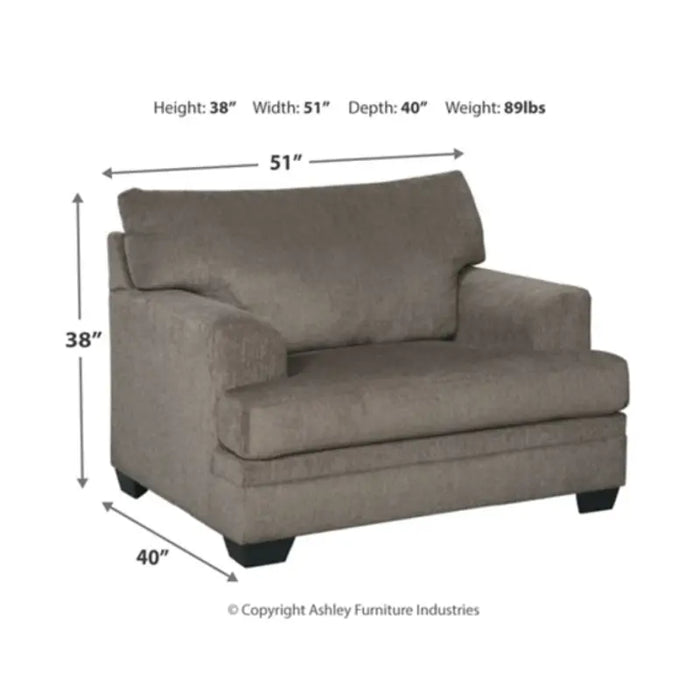 Dorsten Slate Chair & a Half - Dayton Discount Furniture