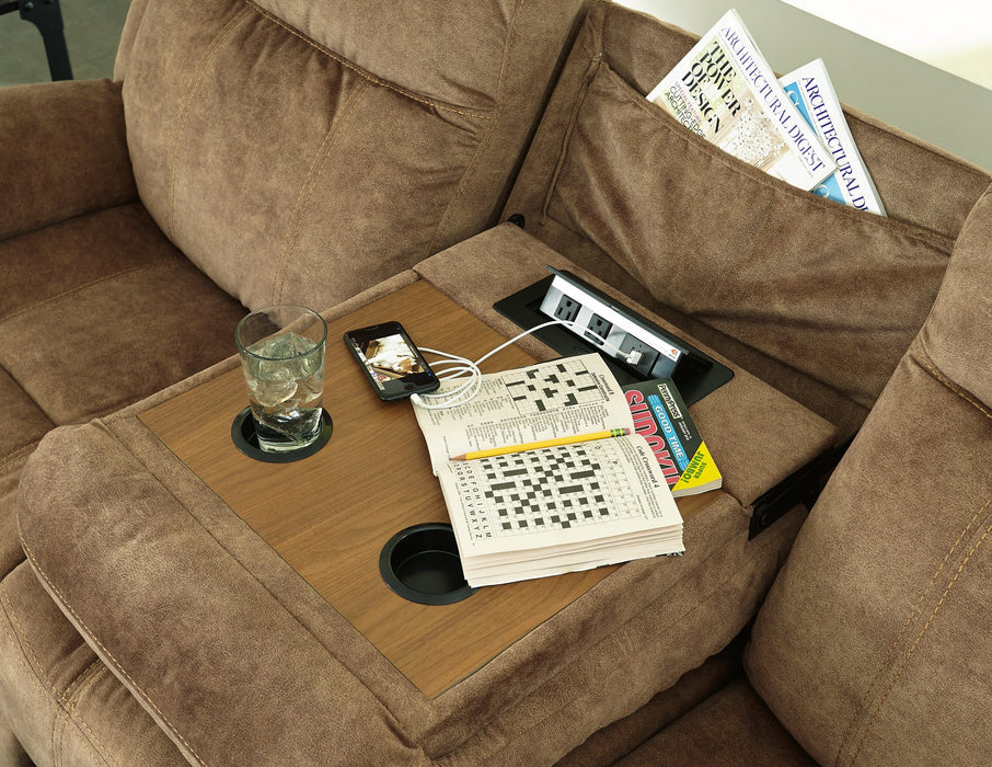 Huddle-Up Reclining Sofa with Drop Down Table Sofa Ashley Furniture