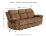 Huddle-Up Reclining Sofa with Drop Down Table Sofa Ashley Furniture