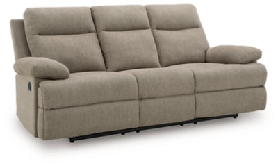 Side-Swipe Reclining Sofa with Drop Down Table - Dayton Discount Furniture