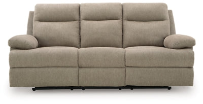Side-Swipe Reclining Sofa with Drop Down Table - Dayton Discount Furniture