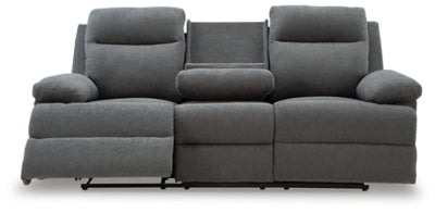Side-Swipe Reclining Sofa with Drop Down Table - Dayton Discount Furniture