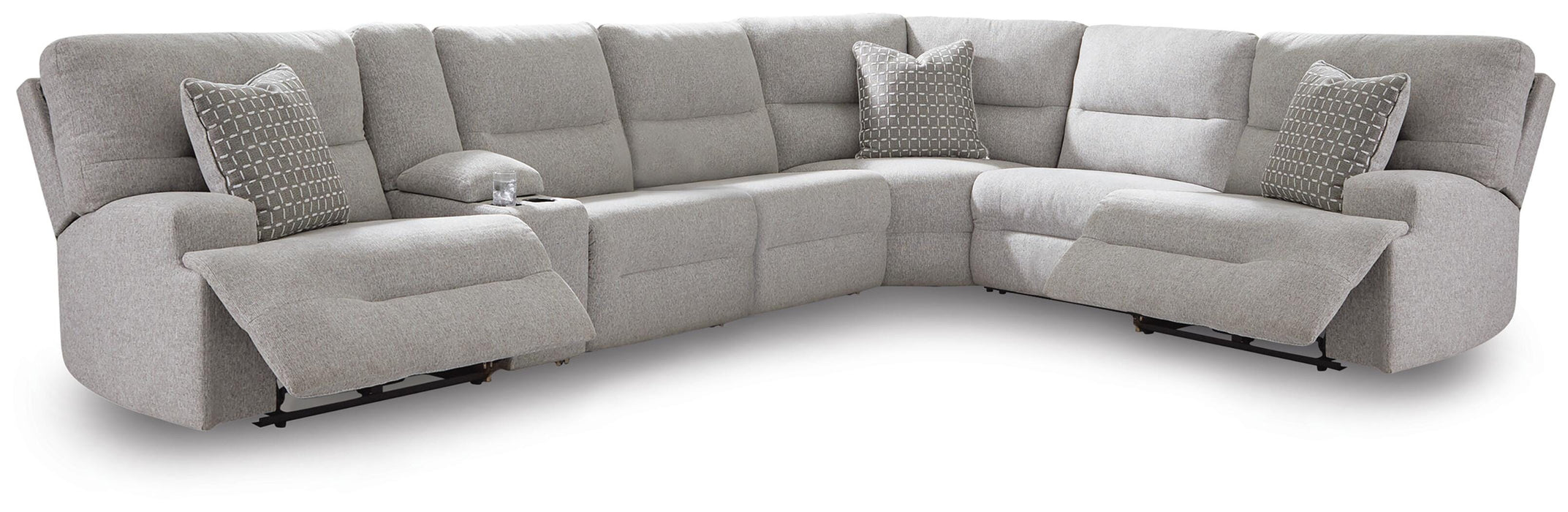 Acklen Place Power Sectional Reclining Sofa with Storage Console Sofa Ashley Furniture