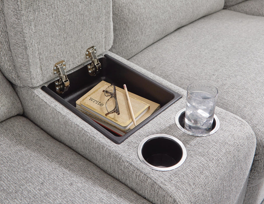 Acklen Place Power Sectional Reclining Sofa with Storage Console Sofa Ashley Furniture