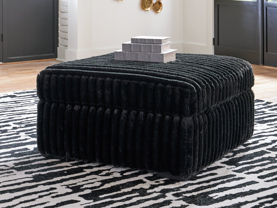 Midnight-Madness Oversized Accent Ottoman - Dayton Discount Furniture