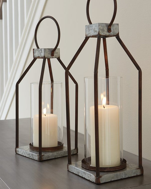 Diedrick Lantern (Set of 2) Candle Holder Ashley Furniture