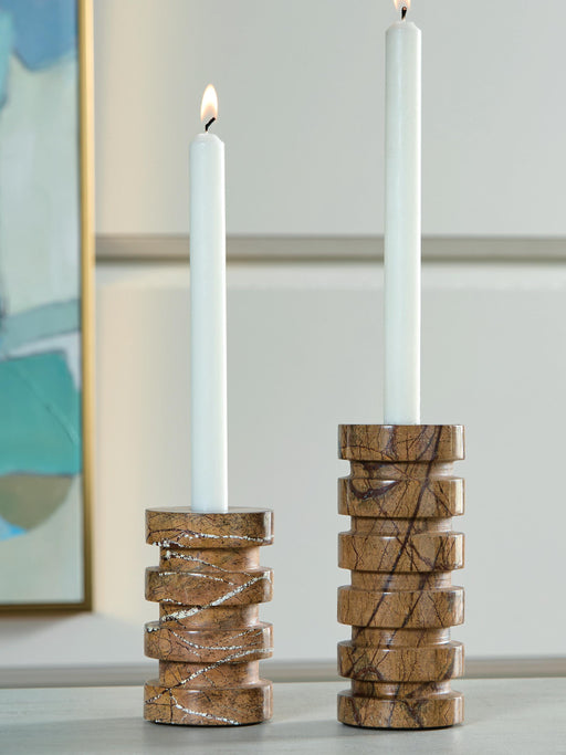 Emsleyfield Candle Holder Set (Set of 2) - Dayton Discount Furniture
