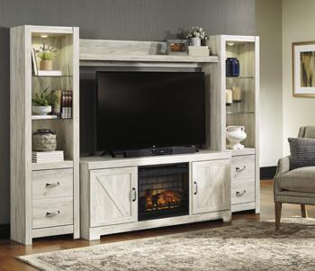 Bellaby 4-Piece Entertainment Center with Electric Fireplace Entertainment Center Ashley Furniture