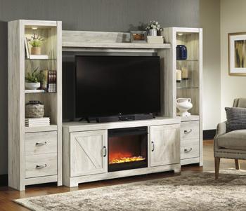 Bellaby 4-Piece Entertainment Center with Fireplace Entertainment Center Ashley Furniture