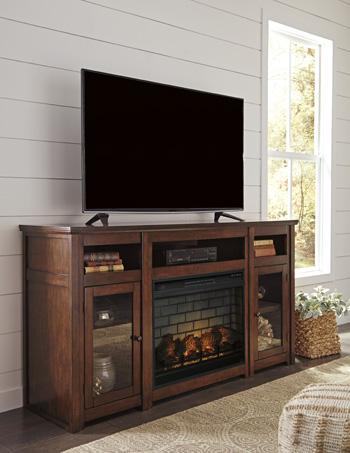 Harpan 72" TV Stand with Electric Fireplace TV Stand Ashley Furniture