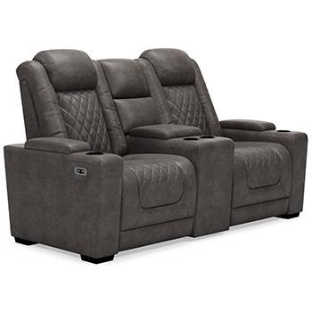 HyllMont Power Reclining Loveseat with Console Loveseat Ashley Furniture