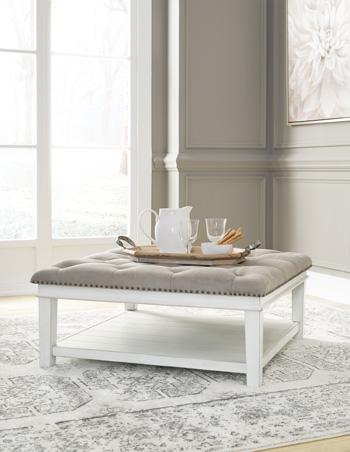 Kanwyn Upholstered Ottoman Coffee Table Cocktail Table Ashley Furniture