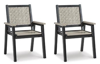 Mount Valley Arm Chair (set Of 2) Outdoor Dining Chair Ashley Furniture