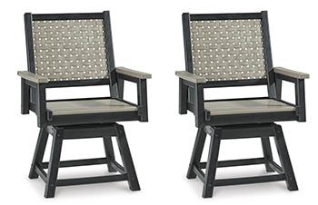 Mount Valley Swivel Chair (Set of 2) Outdoor Dining Chair Ashley Furniture