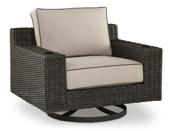 Coastline Bay Outdoor Swivel Lounge with Cushion Outdoor Seating Ashley Furniture