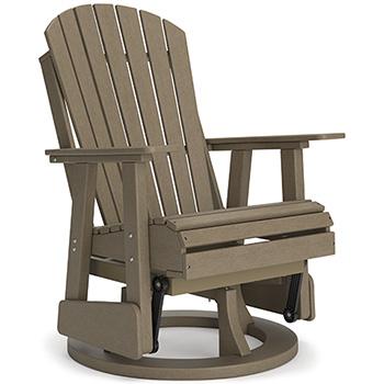 Hyland wave Outdoor Swivel Glider Chair Outdoor Dining Chair Ashley Furniture