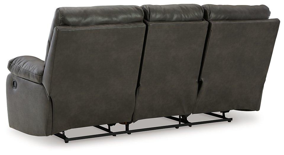 Willamen Reclining Sofa with Drop Down Table Sofa Ashley Furniture