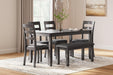 Bridson Dining Table and Chairs with Bench (Set of 6) Dining Table Ashley Furniture